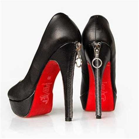 prada shoes with red soles.